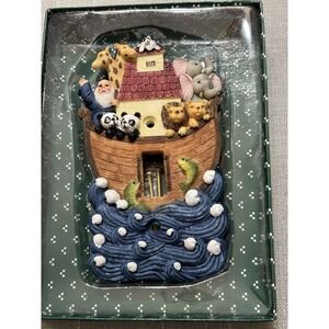 Vintage 90s 3D Resin Fiji Noah's Ark Switch Plate Cover Hand Painted Whimsical